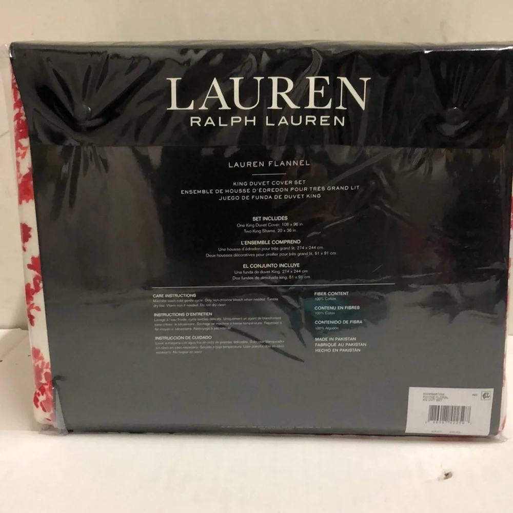 Lauren Ralph Lauren Rhyne Floral Flannel King Duvet Cover Set